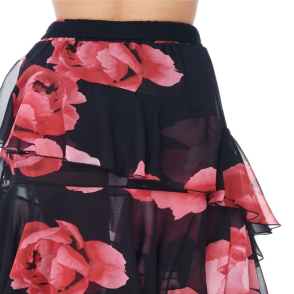 Tov Holy Red Black Floral Chiffon Maxi… - Picture 5 of 5